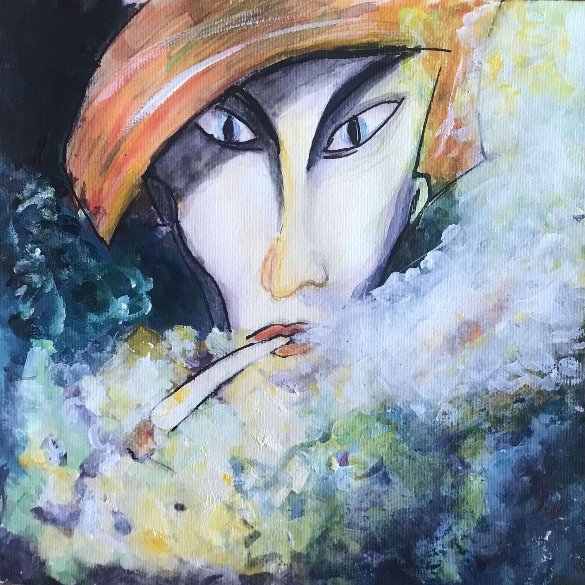 Clope - Peinture de Christine Gauche