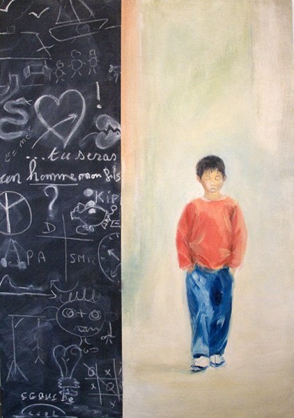 Tu seras un homme - Peinture de Christine Gauche