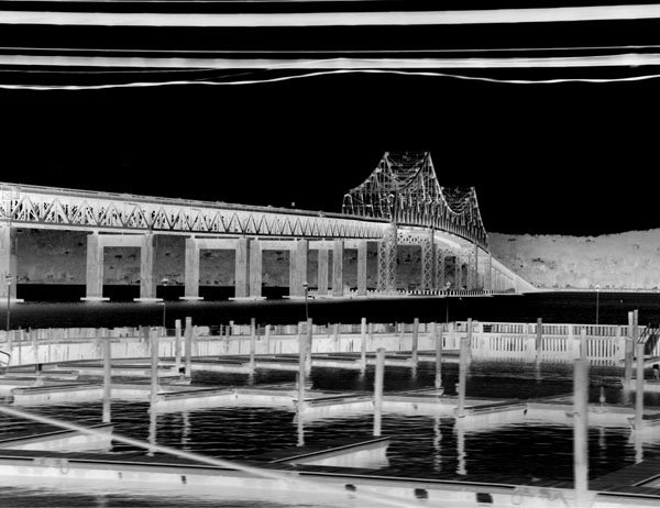 Pont sur l'Hudson - Noir & Blanc - Photographie de Christine Gauche
